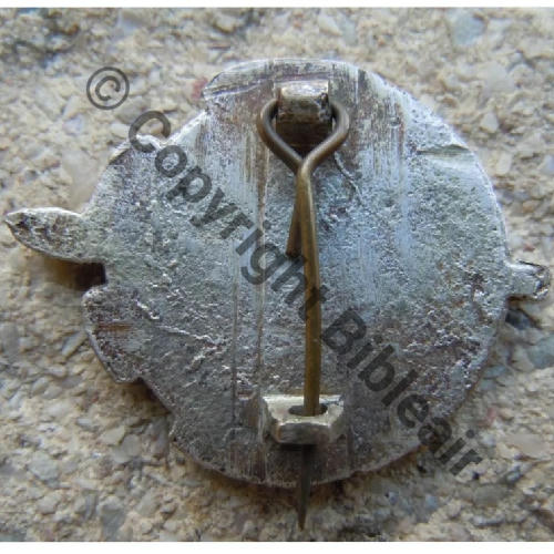 NH Cie Rav Dep 81 ARTISANAL peint Croissant ORANGE Eping bascule Dos brut Metal lourd type Ceylan Src.lapetitebrocdechacha 43Eur11.09 